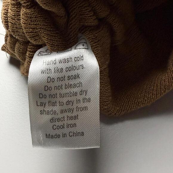 LIONESS Military Minds Sleeveless Ruched Mini Dress Sz Small Camel Brown - Picture 7 of 7